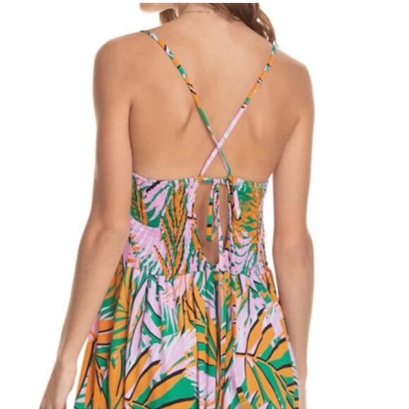 MAAJI Yellowstone Magnific Tropical Resort Vibes Cover-up Maxi Dress Size M - Picture 9 of 10
